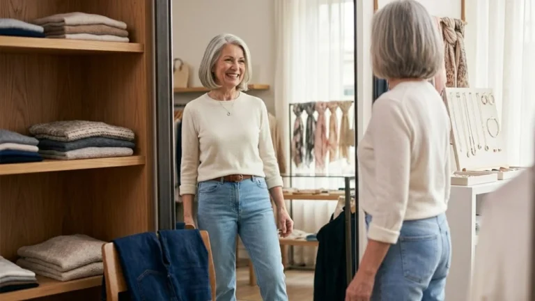 Troca de jeans aos 64: lavagem clara faz aposentada sentir o look “mais leve”