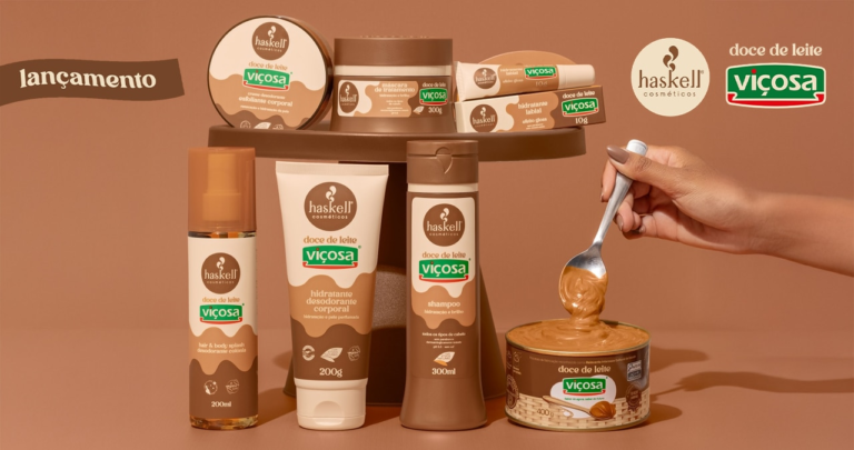 Parceria inédita faz Haskell levar o sabor do Doce de Leite Viçosa para pele, cabelo e lábios