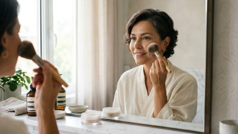 Excesso de pó vira vilão da maquiagem após os 40; saiba escolher entre translúcido e compacto