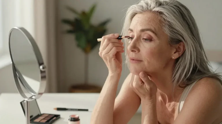 Pálpebras caídas após os 50? Veja 4 truques de maquiagem que levantam o olhar na hora